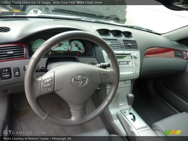 Arctic Frost Pearl White / Dark Stone 2005 Toyota Solara SLE V6 Coupe