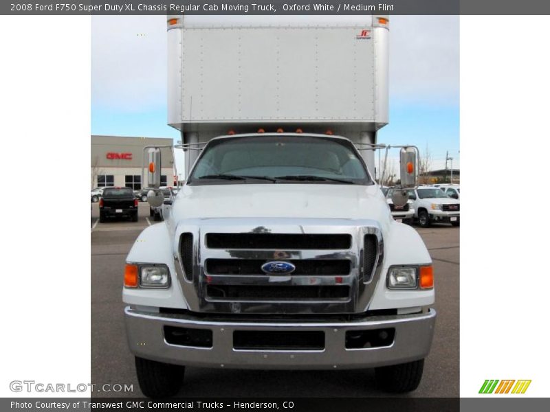 Oxford White / Medium Flint 2008 Ford F750 Super Duty XL Chassis Regular Cab Moving Truck