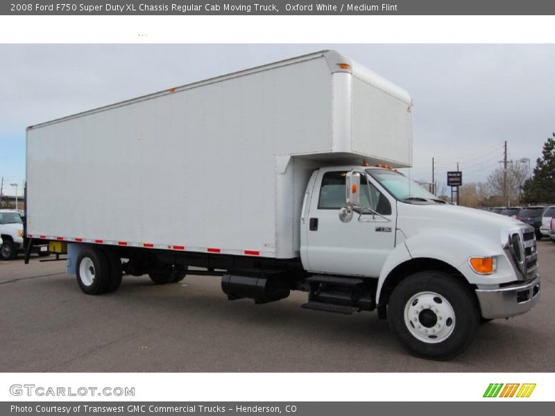  2008 F750 Super Duty XL Chassis Regular Cab Moving Truck Oxford White