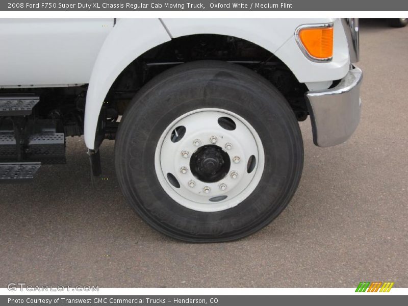 Oxford White / Medium Flint 2008 Ford F750 Super Duty XL Chassis Regular Cab Moving Truck