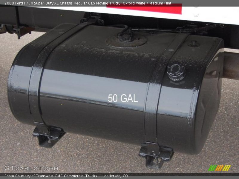 Oxford White / Medium Flint 2008 Ford F750 Super Duty XL Chassis Regular Cab Moving Truck