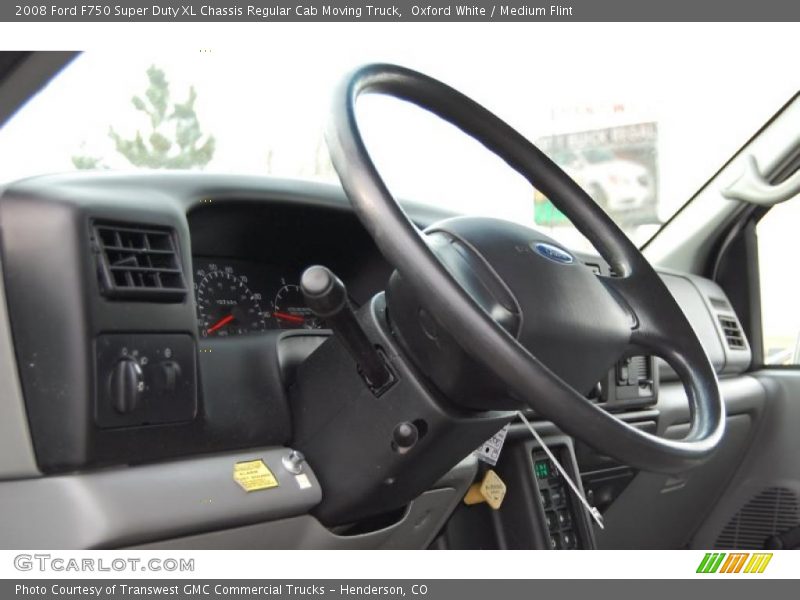 Oxford White / Medium Flint 2008 Ford F750 Super Duty XL Chassis Regular Cab Moving Truck