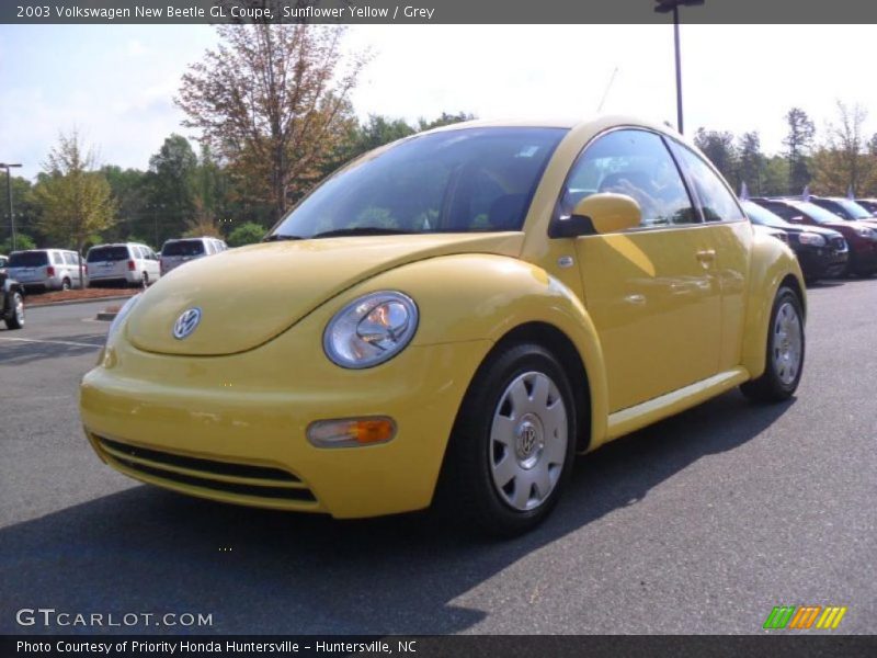 Sunflower Yellow / Grey 2003 Volkswagen New Beetle GL Coupe