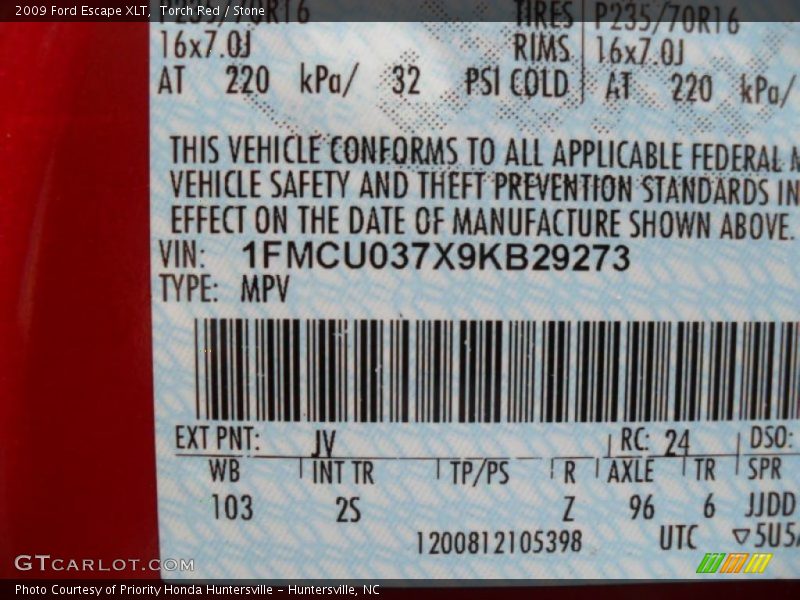 Torch Red / Stone 2009 Ford Escape XLT