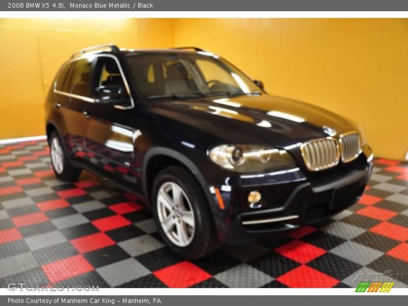 Monaco Blue Metallic / Black 2008 BMW X5 4.8i