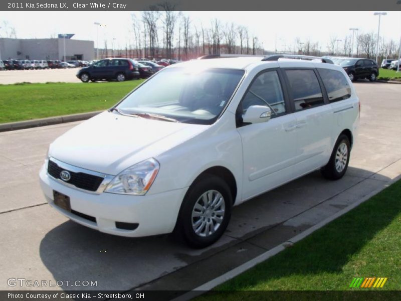 Clear White / Gray 2011 Kia Sedona LX