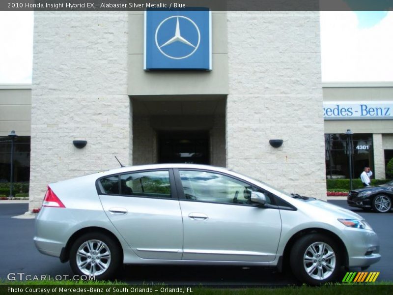 Alabaster Silver Metallic / Blue 2010 Honda Insight Hybrid EX