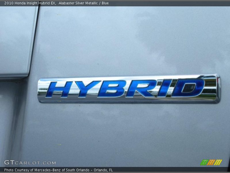 Alabaster Silver Metallic / Blue 2010 Honda Insight Hybrid EX