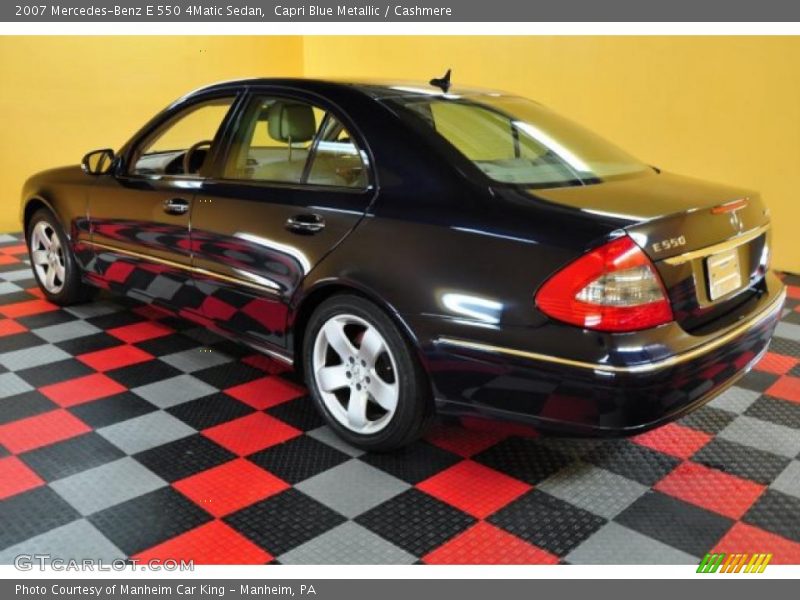 Capri Blue Metallic / Cashmere 2007 Mercedes-Benz E 550 4Matic Sedan