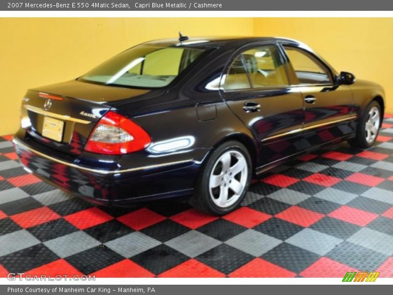 Capri Blue Metallic / Cashmere 2007 Mercedes-Benz E 550 4Matic Sedan