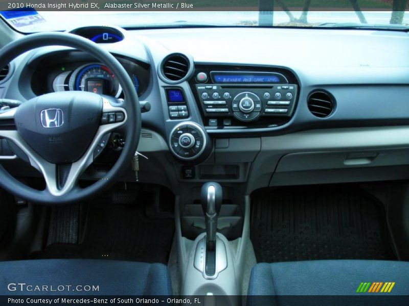 Alabaster Silver Metallic / Blue 2010 Honda Insight Hybrid EX