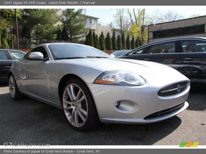 Liquid Silver Metallic / Charcoal 2007 Jaguar XK XK8 Coupe