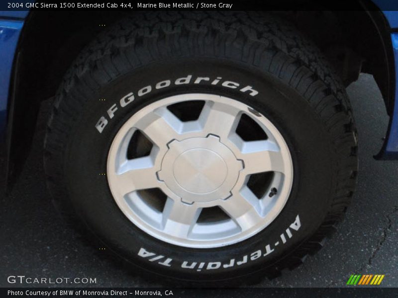 Marine Blue Metallic / Stone Gray 2004 GMC Sierra 1500 Extended Cab 4x4