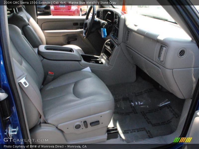 Marine Blue Metallic / Stone Gray 2004 GMC Sierra 1500 Extended Cab 4x4