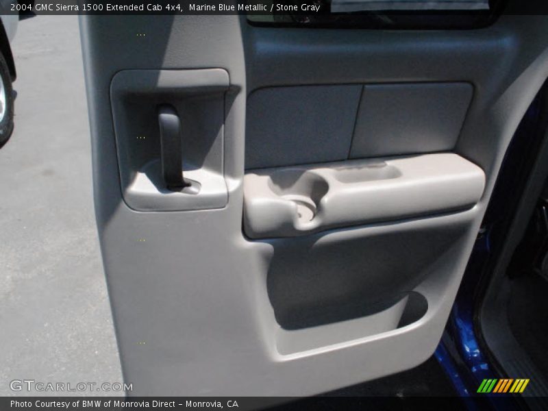 Marine Blue Metallic / Stone Gray 2004 GMC Sierra 1500 Extended Cab 4x4