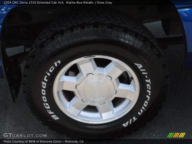 Marine Blue Metallic / Stone Gray 2004 GMC Sierra 1500 Extended Cab 4x4