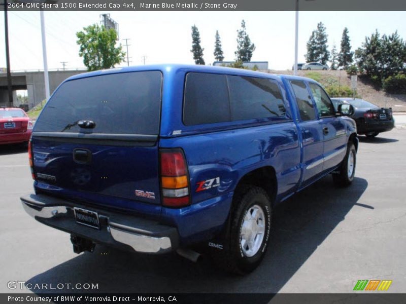 Marine Blue Metallic / Stone Gray 2004 GMC Sierra 1500 Extended Cab 4x4
