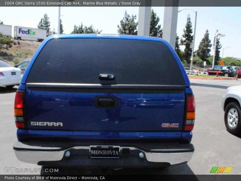 Marine Blue Metallic / Stone Gray 2004 GMC Sierra 1500 Extended Cab 4x4