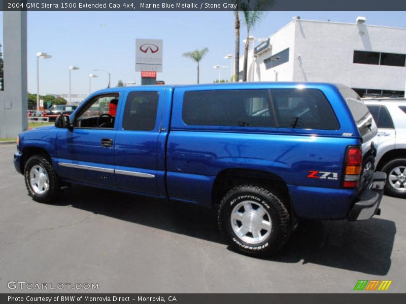 Marine Blue Metallic / Stone Gray 2004 GMC Sierra 1500 Extended Cab 4x4