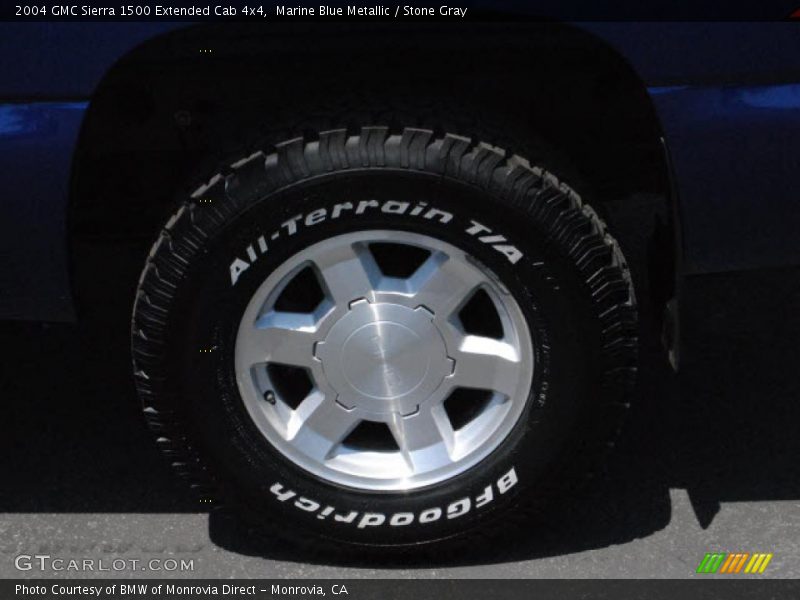 Marine Blue Metallic / Stone Gray 2004 GMC Sierra 1500 Extended Cab 4x4