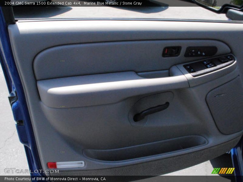 Marine Blue Metallic / Stone Gray 2004 GMC Sierra 1500 Extended Cab 4x4