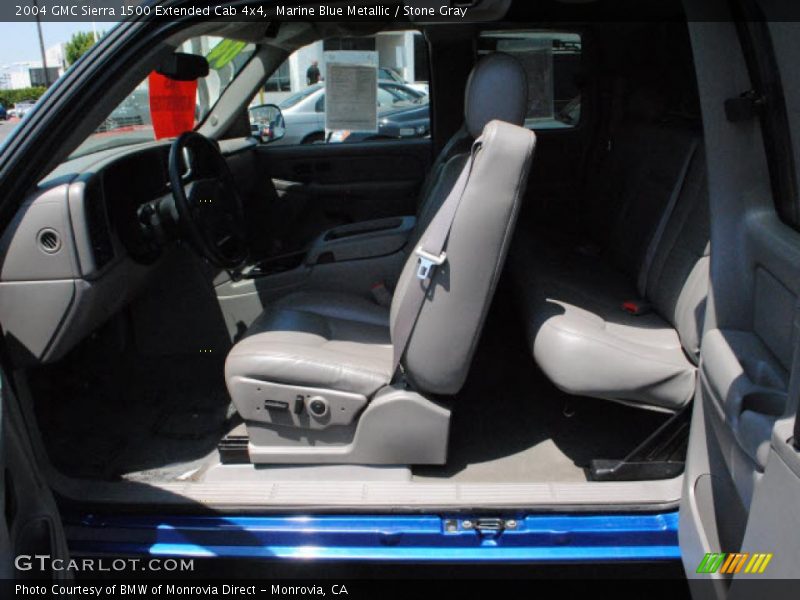 Marine Blue Metallic / Stone Gray 2004 GMC Sierra 1500 Extended Cab 4x4