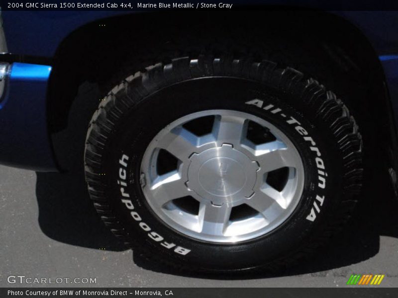 Marine Blue Metallic / Stone Gray 2004 GMC Sierra 1500 Extended Cab 4x4