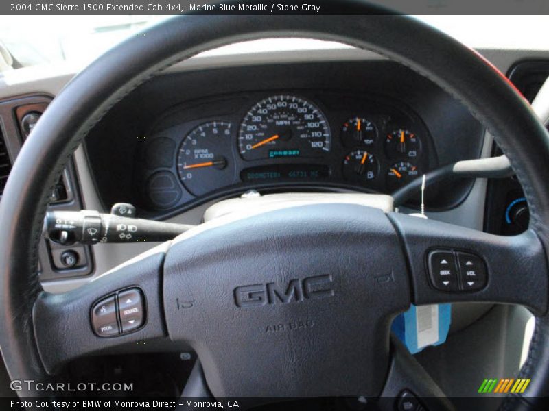 Marine Blue Metallic / Stone Gray 2004 GMC Sierra 1500 Extended Cab 4x4