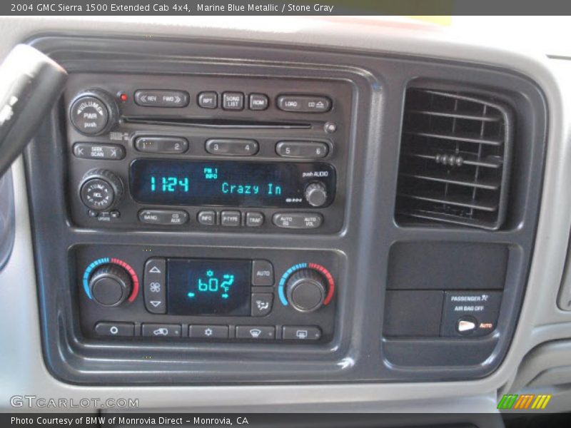 Marine Blue Metallic / Stone Gray 2004 GMC Sierra 1500 Extended Cab 4x4