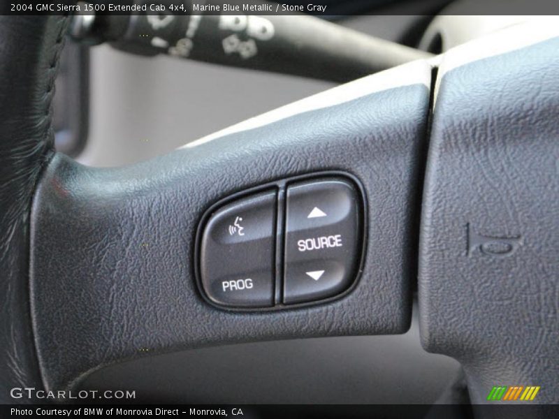 Marine Blue Metallic / Stone Gray 2004 GMC Sierra 1500 Extended Cab 4x4