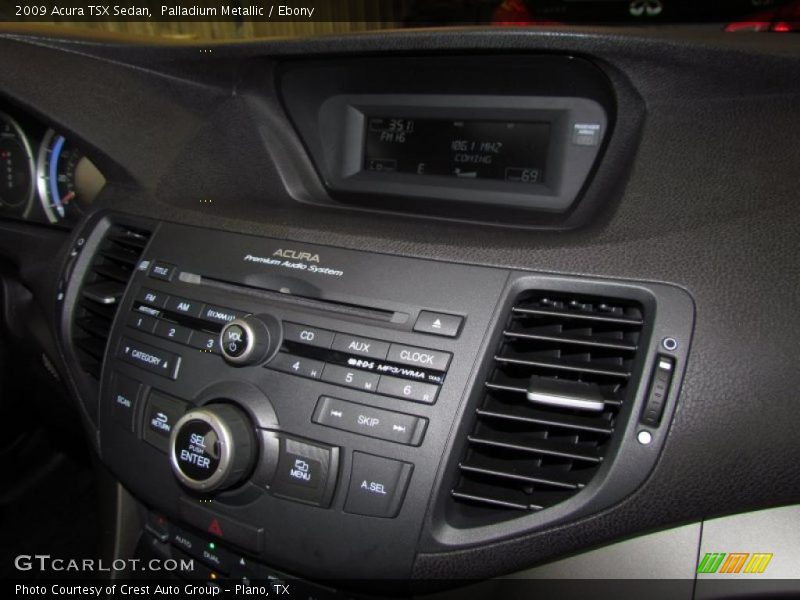 Palladium Metallic / Ebony 2009 Acura TSX Sedan