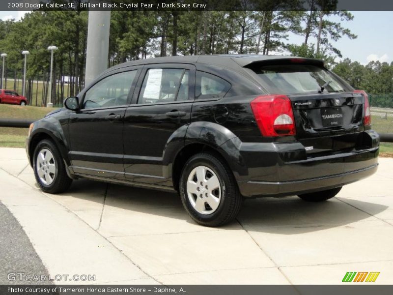 Brilliant Black Crystal Pearl / Dark Slate Gray 2008 Dodge Caliber SE