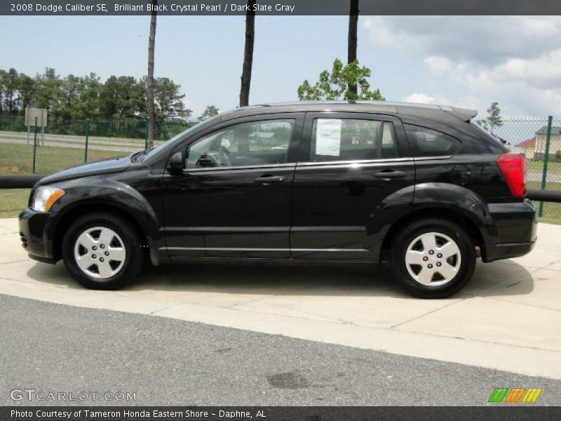 Brilliant Black Crystal Pearl / Dark Slate Gray 2008 Dodge Caliber SE