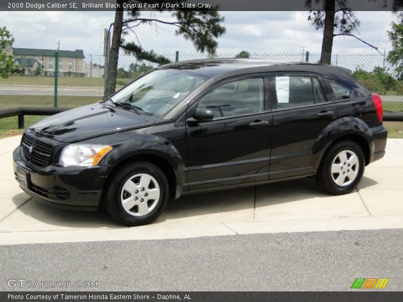 Brilliant Black Crystal Pearl / Dark Slate Gray 2008 Dodge Caliber SE