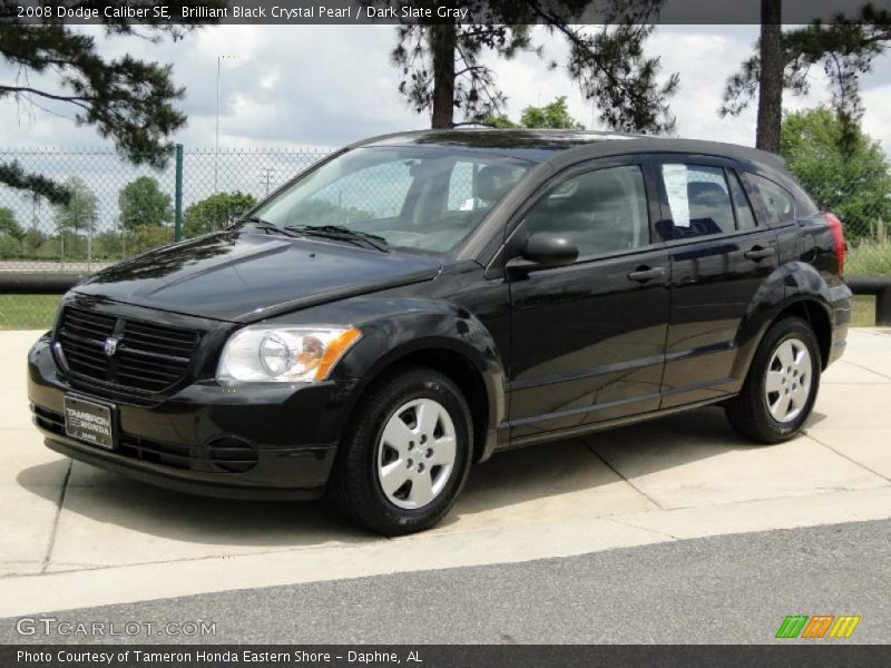 Brilliant Black Crystal Pearl / Dark Slate Gray 2008 Dodge Caliber SE