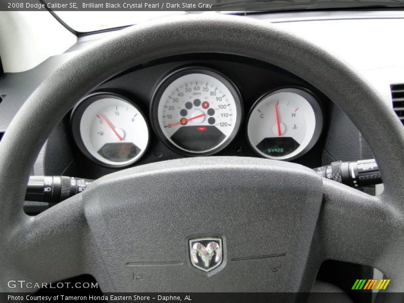 Brilliant Black Crystal Pearl / Dark Slate Gray 2008 Dodge Caliber SE