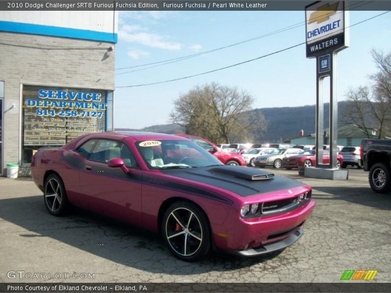 Furious Fuchsia / Pearl White Leather 2010 Dodge Challenger SRT8 Furious Fuchsia Edition