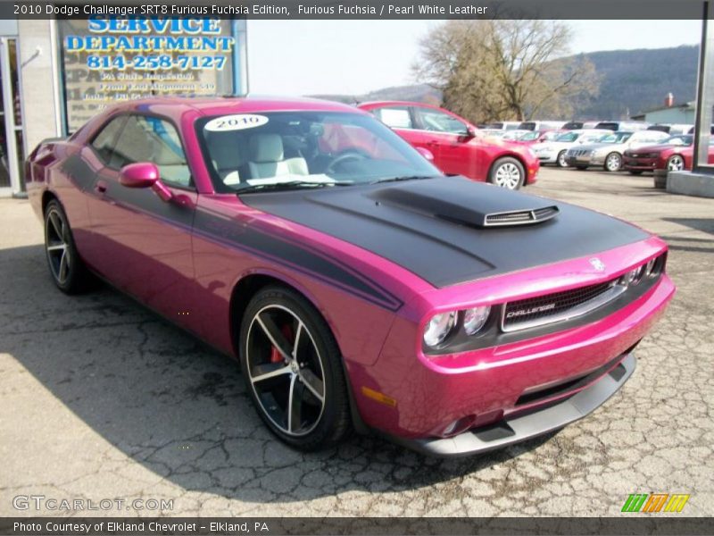 Furious Fuchsia / Pearl White Leather 2010 Dodge Challenger SRT8 Furious Fuchsia Edition