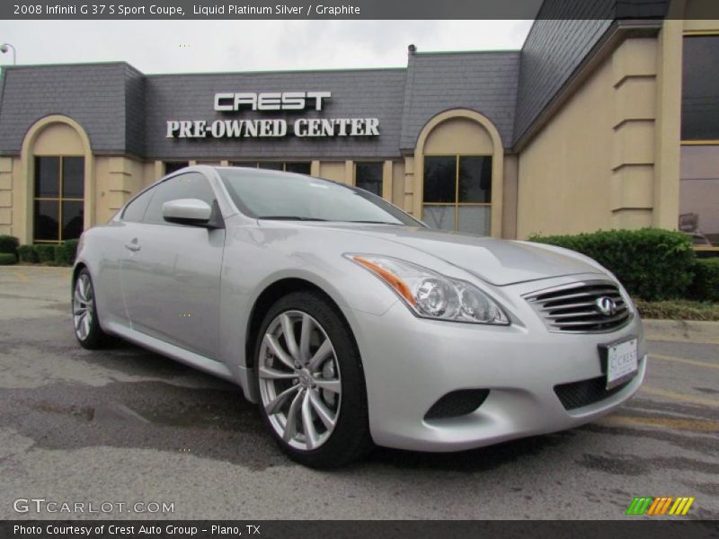 Liquid Platinum Silver / Graphite 2008 Infiniti G 37 S Sport Coupe