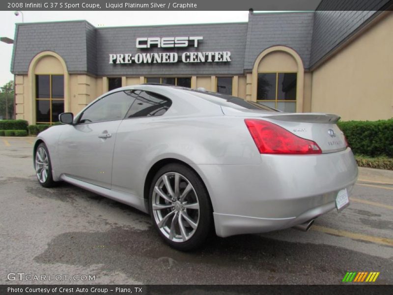 Liquid Platinum Silver / Graphite 2008 Infiniti G 37 S Sport Coupe
