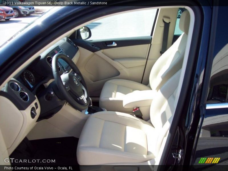 Deep Black Metallic / Sandstone 2011 Volkswagen Tiguan SE