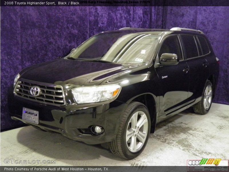 Black / Black 2008 Toyota Highlander Sport