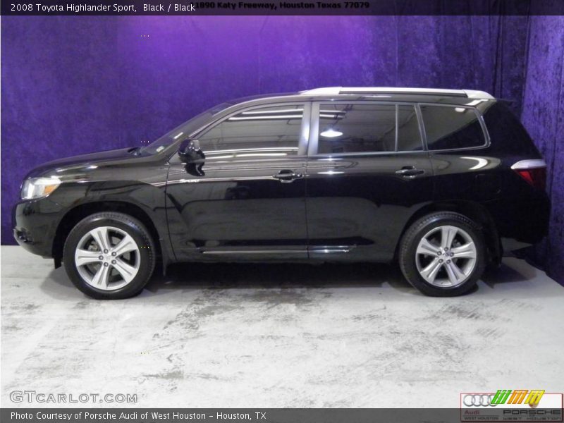 Black / Black 2008 Toyota Highlander Sport