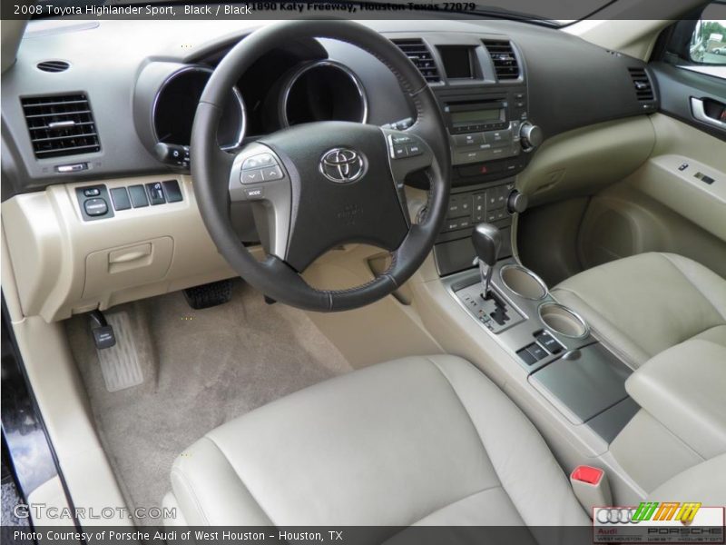 Black / Black 2008 Toyota Highlander Sport