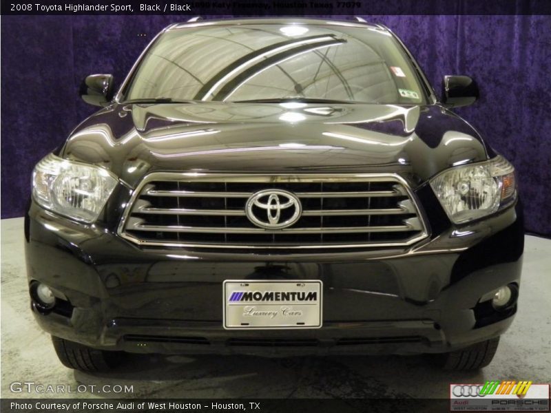 Black / Black 2008 Toyota Highlander Sport