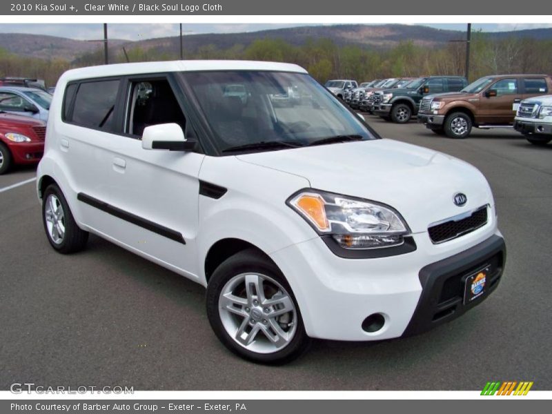 Clear White / Black Soul Logo Cloth 2010 Kia Soul +