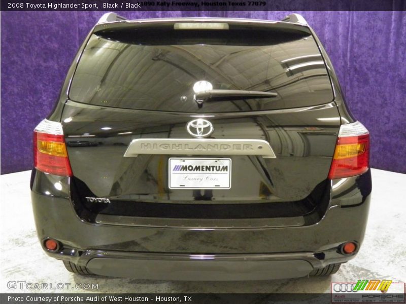 Black / Black 2008 Toyota Highlander Sport