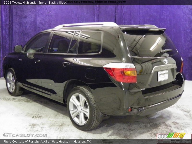 Black / Black 2008 Toyota Highlander Sport