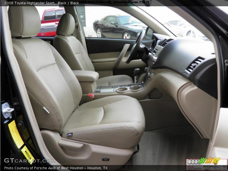 Black / Black 2008 Toyota Highlander Sport