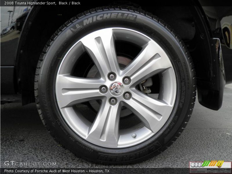 Black / Black 2008 Toyota Highlander Sport